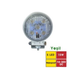 ÇALIŞMA LAMBASI YUVARLAK 10-30V 15W DIŞ BEYAZ MARİNE 5 LED 111MM K-32M