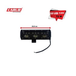 ÇALIŞMA LAMBASI OFF-ROAD DİKDÖRTGEN MERCEKLİ PROJEKTÖR TİP 9-30V 12 LE