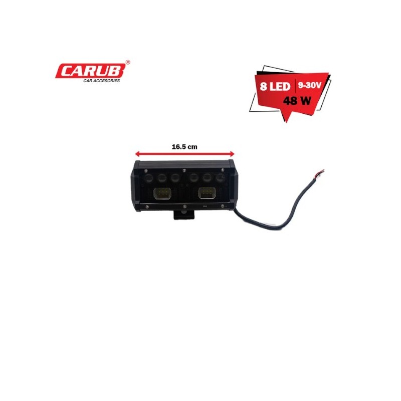 ÇALIŞMA LAMBASI OFF-ROAD DİKDÖRTGEN MERCEKLİ PROJEKTÖR TİP 9-30V 8 LED