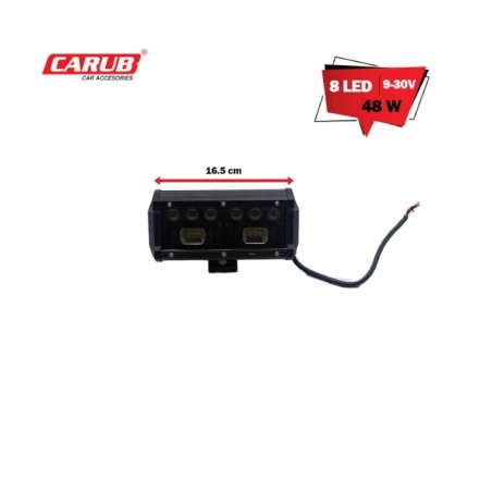 ÇALIŞMA LAMBASI OFF-ROAD DİKDÖRTGEN MERCEKLİ PROJEKTÖR TİP 9-30V 8 LED