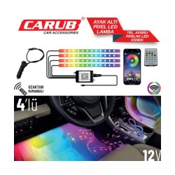 ELASTİK LED AYAK ALTI PİXEL LED TEL. KUM. 12V 12 LED 4PRÇ 4283711 CARU