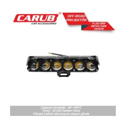 ÇALIŞMA LAMBASI OFF-ROAD DİKDÖRTGEN MERCEKLİ PROJEKTÖR TİP 12-80V 6 LE
