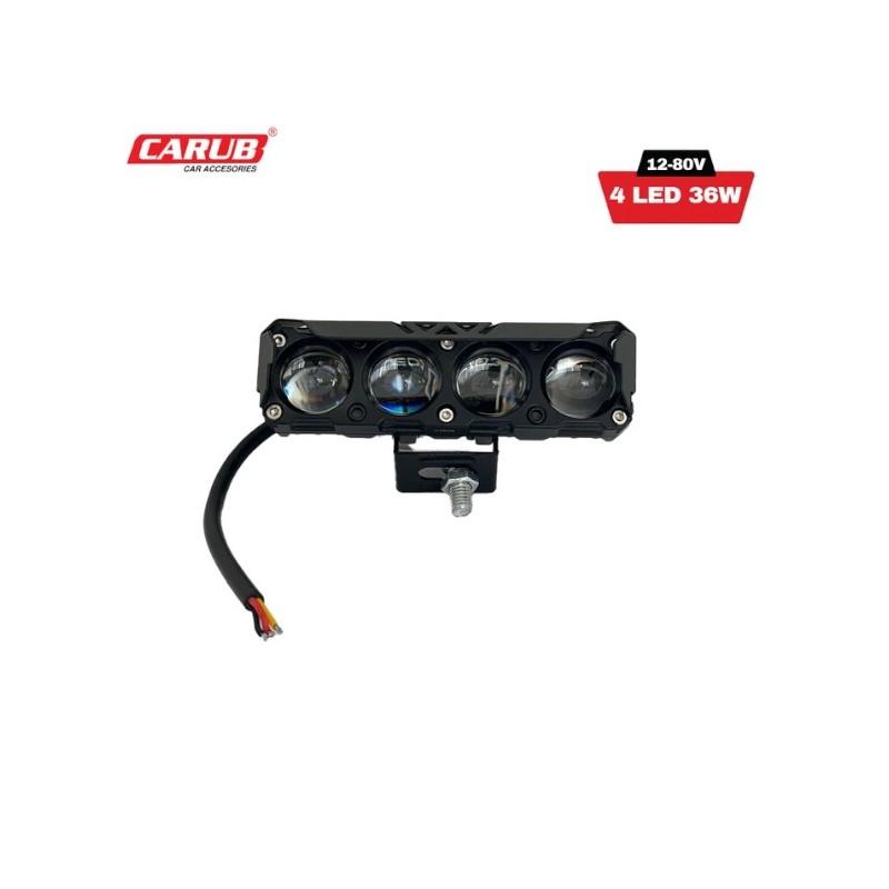 ÇALIŞMA LAMBASI OFF-ROAD DİKDÖRTGEN MERCEKLİ PROJEKTÖR TİP 12-80V 4 LE