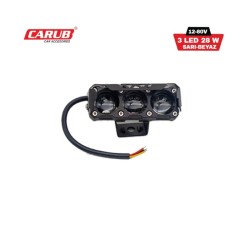 ÇALIŞMA LAMBASI OFF-ROAD DİKDÖRTGEN MERCEKLİ PROJEKTÖR TİP 12-80V 3 LE
