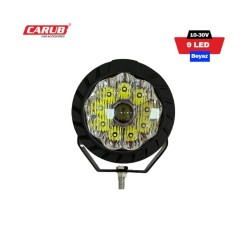 ÇALIŞMA LAMBASI OFF-ROAD YUVARLAK 10-30V 9 LED 140MM K-70MM BEYAZ 3010