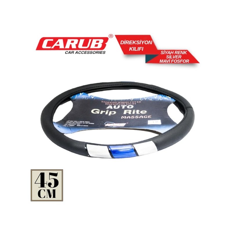 DİREKSİYON KILIFI 45CM FOSFORLU GRİ-MAVİ 1830249 CARUB