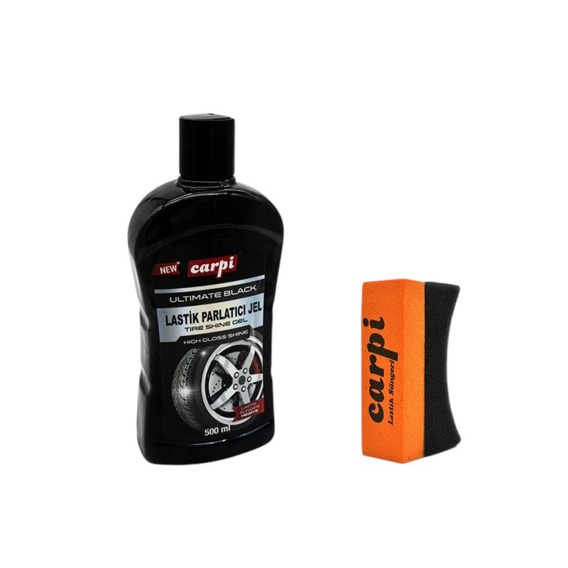 OTO BAKIM TEMİZLİK LASTİK PARLATICI JEL SÜNGERLİ 500ML CARPİ 0912014 C