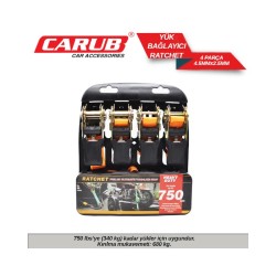 YÜK BAĞLAYICI RATCHET SPANZET KÜÇÜK 4 PARÇA 45MMX25MM CARUB 0769001 CA