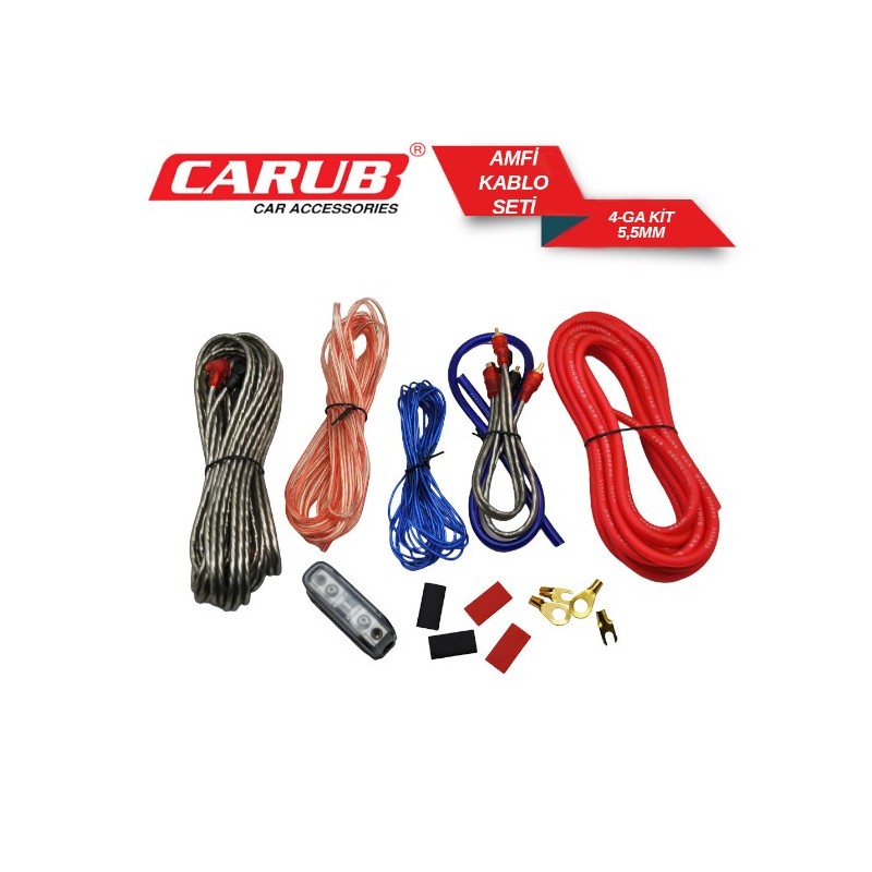 OTO ANFİ KABLOSU SET İTHAL 4-GA 5.5MM CARUB 2749906 CARUB