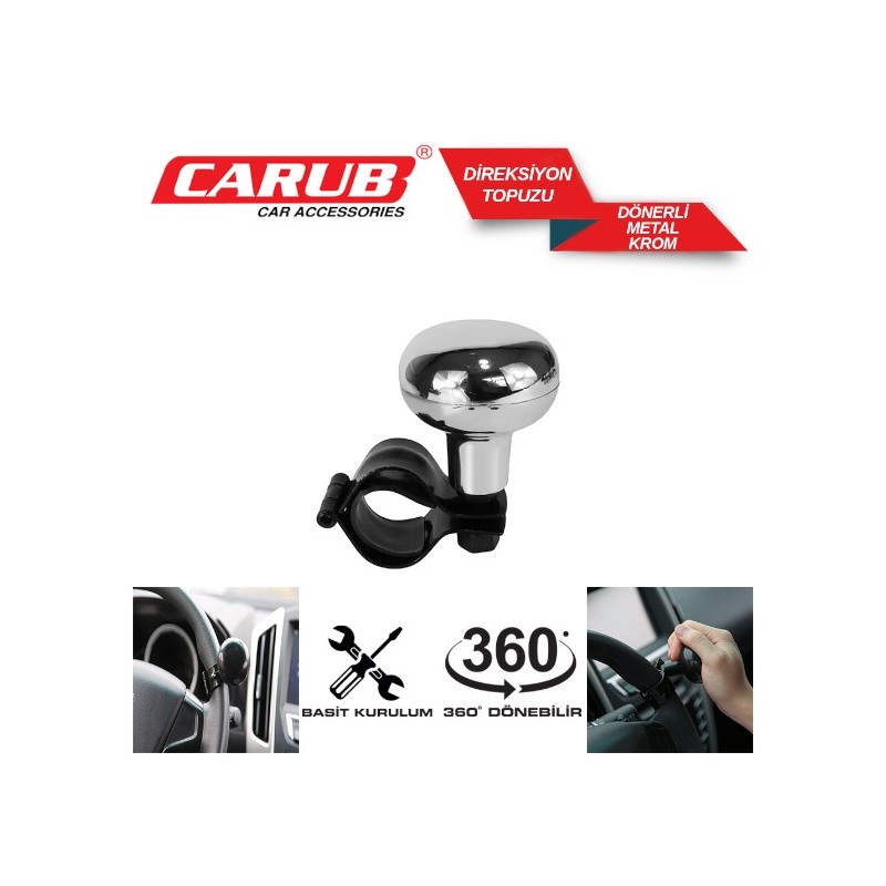 DİREKSİYON TOPUZU METAL LÜX KROM 2052215 CARUB