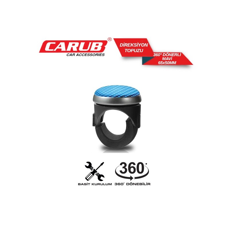DİREKSİYON TOPUZU KÜÇÜK TİP 360 DÖNERLİ 62X50MM MAVİ 2052212 CARUB