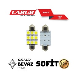 AMPÜL SOFİT LED 12V 9 LED SMD BEYAZ 39MM 0402214 CARUB
