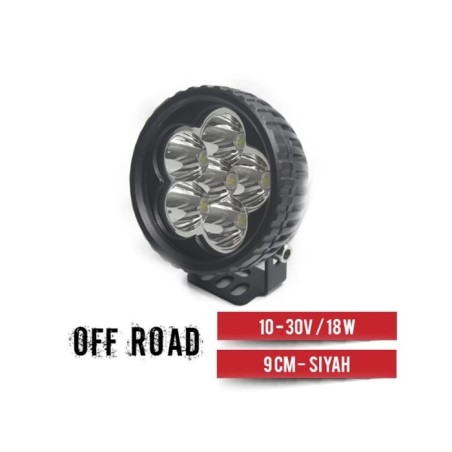 ÇALIŞMA LAMBASI OFF-ROAD YUVARLAK 12-36V 6 LED 18W 90MM 4203231 CARUB