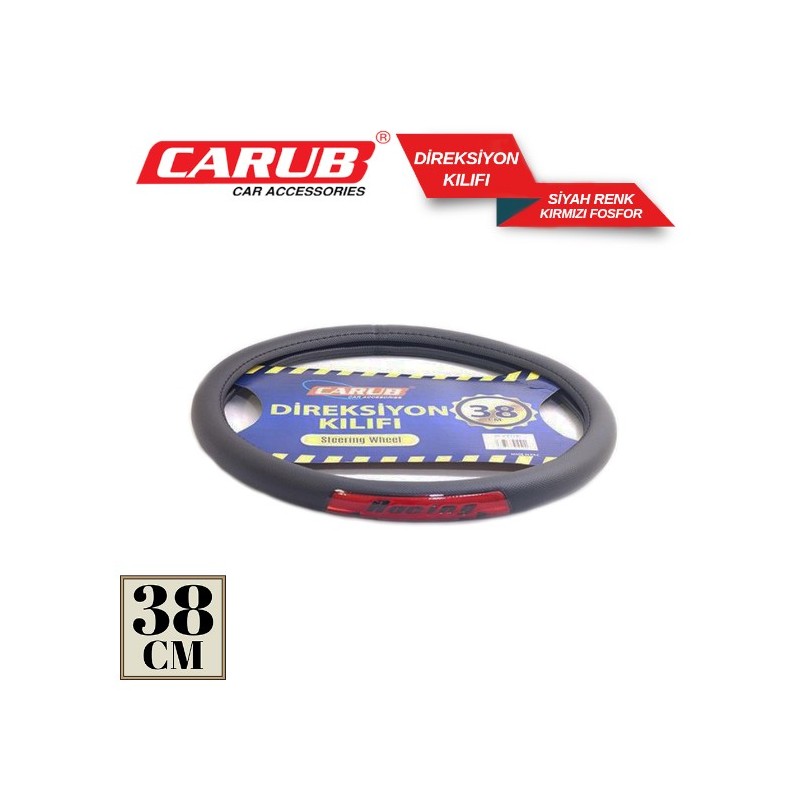 DİREKSİYON KILIFI 38CM FOSFORLU KIRMIZI 1841941 CARUB