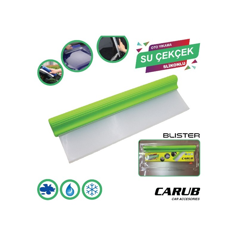 OTO BAKIM TEMİZLİK ÇEK ÇEK SİLİKONLU 30X10CM YEŞİL 0922538 CARUB