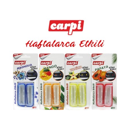 OTO BAKIM KOKU HAVALANDIRMA KLİPS 4LÜ MANGO-PAPATYA-VANİLYA MANGOLİA 0