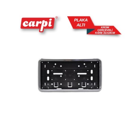 PLAKALIK PLASTİK KARE ÇERÇEVELİ GEÇME KROM 31X16CM (OTOMOBİL) MEFSA 51