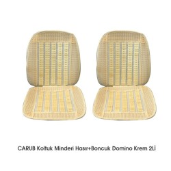 MİNDER TERLETMEZ KLASİK HASIR + BONCUK 2Lİ SET AÇIK BEJ 4801901 CARUB