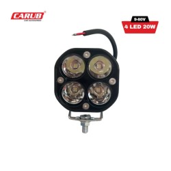 ÇALIŞMA LAMBASI KARE TİP YUVARLAK 10-80V 20W 4LED 80X80MM 3010617 CARU