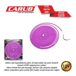 ELASTİK NEON ŞERİT LED ŞEFFAF IŞIKLI MOR 5MT 4327611 CARUB