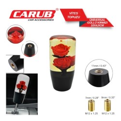 VİTES TOPUZU ÜNİVERSAL POLYESTER GÜLLÜ KIRMIZI BOY:100MM 6219302 CARUB