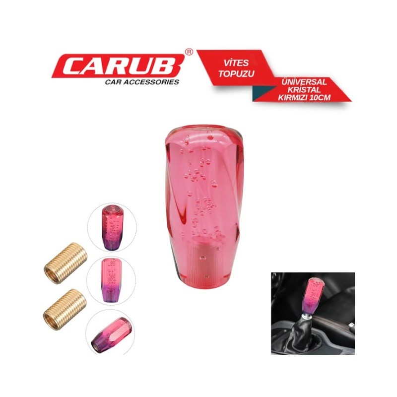 VİTES TOPUZU ÜNİVERSAL POLYESTER KRİSTAL KIRMIZI BOY:100MM 6219303 CAR