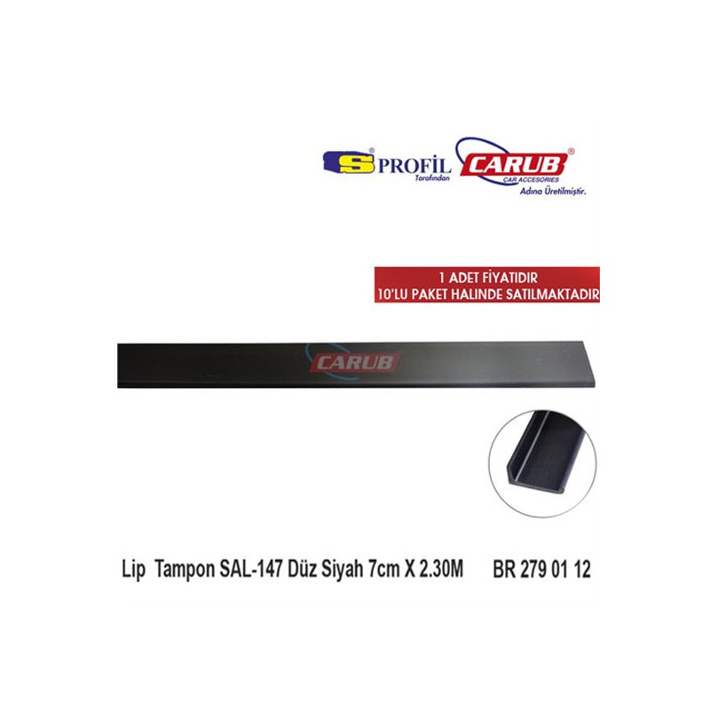 TAMPON ALTI LİP GENİŞ KALIN DÜZ 7CMX2.3MT SALMAN 2790112 CARUB