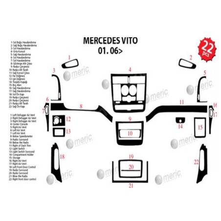 MAUN KAPLAMA MERCEDES VİTO 06-16 MAUN 22PRÇ 34526 MERİÇ